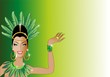 Ragazza Carnevale Esotica Viso-Carnival Exotic Girl's Face