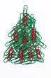 albero di natale di graffette colorate