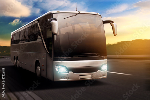 Photo: Bus at Sunset Bus at Sunset