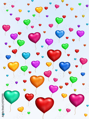 Illustration: Herzluftballons Herzluftballons