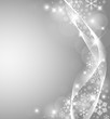 Vector Abstract Christmas card with snowflakes and lights