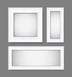Vector simple empty white frames