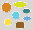 Set of vector vintage labels badges and stickers Set of vector vintage labels badges and stickers