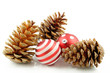 Weihnachts Zapfen und Kugeln