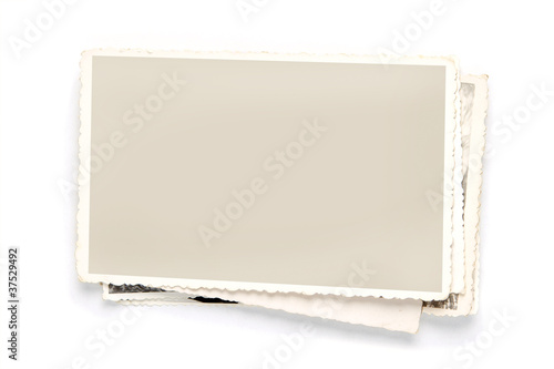 Photo: Stack of old photos with clipping path for the inside Stack of old photos with clipping path for the inside
