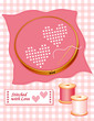Two Hearts Embroidery, Stitched with Love, Sewing Label, Gingham