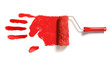 paint roller with handprint paint roller with handprint