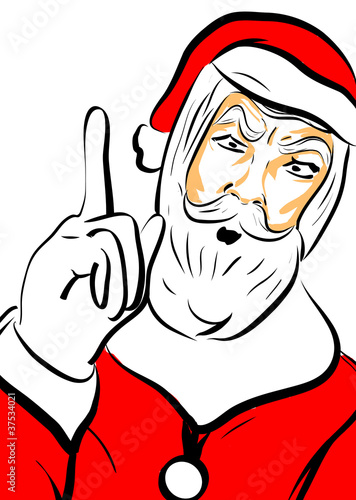 Illustration: père noël en colère père noël en colère