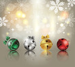 Christmas Background with ornaments.