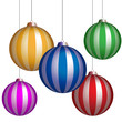 series of christmas balls