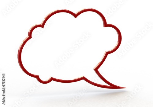 Illustration: Red speech bubble Red speech bubble