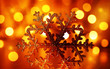 Golden snowflake Christmas tree ornament