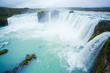 Godafoss waterfall in the northern Iceland Godafoss waterfall in the northern Iceland