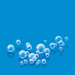 bubbles blue square