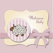 cute baby shower card with sheep