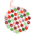 Pretty Christmas ball made of small ones Pretty Christmas ball made of small ones