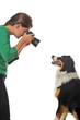 Photographing a dog