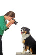 Photographing a dog