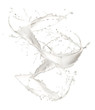 Milk splash, isolated on white background