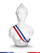 très belle marianne à l'écharpe tricolore