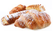 Fresh croissant isolated over white background