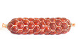 fresh salami isolated on white background
