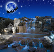 santa on a sleigh fantasy scene