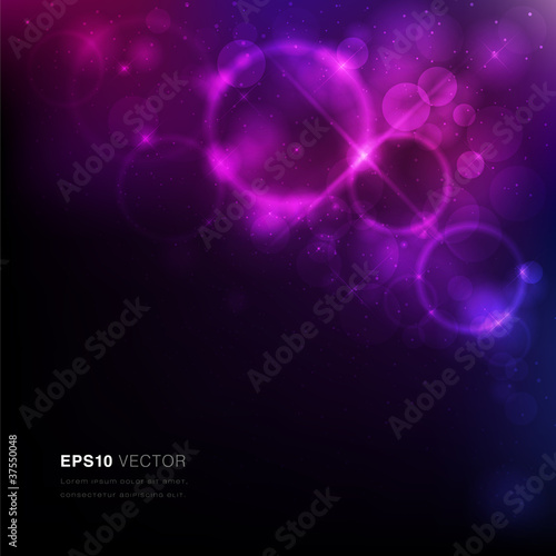 Vector: Vector illustration of a nebula with stars and vibrant light Vector illustration of a nebula with stars and vibrant light