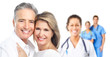 Medical doctor and elderly couple patient.