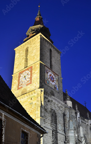 Photo: Blach Church nightview, Brasov, Romania Blach Church nightview, Brasov, Romania