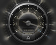 Tachometer black 3D render ( high resolution )