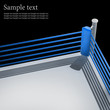 Boxing ring isolated on black background - 3d