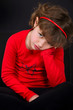 A sad little girl