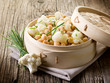 salad with cauliflower and chick-peas, healthy salad