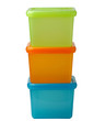 Photo: Contenitori di plastica riciclata Contenitori di plastica riciclata