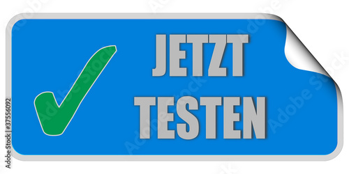 Illustration: CB-Sticker blau eckig curl oben JETZT TESTEN CB-Sticker blau eckig curl oben JETZT TESTEN