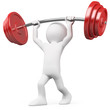 Athlete lifting weights