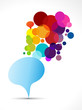 abstract colorful chat balloon template