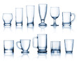 Transparent glass set