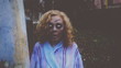 Woman zombie walks