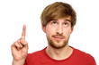 Guy pointing up Guy pointing up