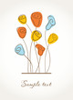 Greeting card with abstract calla lily flowers