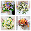 Set of brightness wedding bouquet