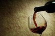 Red Wine glass and Bottle