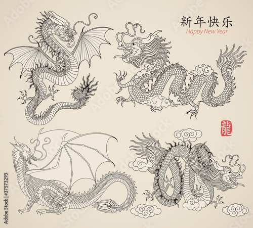 Vector: Set of Dragons Set of Dragons