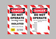 Lock out / Tag out Card (LOTO)