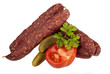 Kaminwurzen mit Gurken und Tomate Kaminwurzen mit Gurken und Tomate
