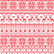 Illustrated traditional red nordic pattern
