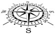 vector black compass