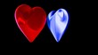 Hearts dancing